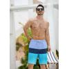 imageSILKWORLD Mens Swim Trunks with Compression Liner 9quot Beach Board Shorts Men 2 in 1 Quick Dry Bathing Suit with Pockets9 Inchblue
