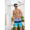 imageSILKWORLD Mens Swim Trunks with Compression Liner 9quot Beach Board Shorts Men 2 in 1 Quick Dry Bathing Suit with Pockets9 Inchblue