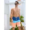 imageSILKWORLD Mens Swim Trunks with Compression Liner 9quot Beach Board Shorts Men 2 in 1 Quick Dry Bathing Suit with Pockets9 Inchorange