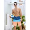 imageSILKWORLD Mens Swim Trunks with Compression Liner 9quot Beach Board Shorts Men 2 in 1 Quick Dry Bathing Suit with Pockets9 Inchorange