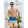 imageSILKWORLD Mens Swim Trunks with Compression Liner 9quot Beach Board Shorts Men 2 in 1 Quick Dry Bathing Suit with Pockets9 Inchorange