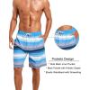 imageSILKWORLD Mens Swim Trunks with Compression Liner 9quot Beach Board Shorts Men 2 in 1 Quick Dry Bathing Suit with Pockets9inchblue White