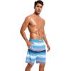 imageSILKWORLD Mens Swim Trunks with Compression Liner 9quot Beach Board Shorts Men 2 in 1 Quick Dry Bathing Suit with Pockets9inchblue White