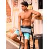 imageSILKWORLD Mens Swim Trunks with Compression Liner 9quot Beach Board Shorts Men 2 in 1 Quick Dry Bathing Suit with PocketsBlackblue