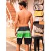 imageSILKWORLD Mens Swim Trunks with Compression Liner 9quot Beach Board Shorts Men 2 in 1 Quick Dry Bathing Suit with PocketsBlackgreenwhite