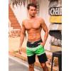 imageSILKWORLD Mens Swim Trunks with Compression Liner 9quot Beach Board Shorts Men 2 in 1 Quick Dry Bathing Suit with PocketsBlackgreenwhite