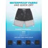 imageSILKWORLD Mens Swim Trunks with Compression Liner 9quot Beach Board Shorts Men 2 in 1 Quick Dry Bathing Suit with PocketsBlackgrey