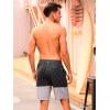 imageSILKWORLD Mens Swim Trunks with Compression Liner 9quot Beach Board Shorts Men 2 in 1 Quick Dry Bathing Suit with PocketsBlackgrey