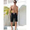 imageSILKWORLD Mens Swim Trunks with Compression Liner QuickDry 10quot Stretch Beach ShortsBlack