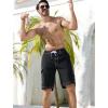 imageSILKWORLD Mens Swim Trunks with Compression Liner QuickDry 10quot Stretch Beach ShortsBlack