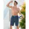 imageSILKWORLD Mens Swim Trunks with Compression Liner QuickDry 10quot Stretch Beach ShortsDark Gray