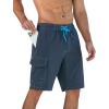 imageSILKWORLD Mens Swim Trunks with Compression Liner QuickDry 10quot Stretch Beach ShortsDark Gray