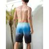 imageSILKWORLD Mens Swim Trunks with Compression Liner QuickDry 10quot Stretch Beach ShortsLight Blue Gradient