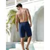 imageSILKWORLD Mens Swim Trunks with Compression Liner QuickDry 10quot Stretch Beach ShortsNavy Blue