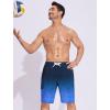imageSILKWORLD Mens Swim Trunks with Compression Liner QuickDry 10quot Stretch Beach ShortsNavy Floral Gradient