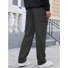 imageSILKWORLD Sweatpants for Men Zipper Cargo Pockets Joggers Open Bottom Casual Pants for Athletic Jogging Running WorkoutBlack