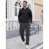 imageSILKWORLD Sweatpants for Men Zipper Cargo Pockets Joggers Open Bottom Casual Pants for Athletic Jogging Running WorkoutBlack