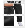 imageSILKWORLD Sweatpants for Men Zipper Cargo Pockets Joggers Open Bottom Casual Pants for Athletic Jogging Running WorkoutBlack