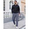 imageSILKWORLD Sweatpants for Men Zipper Cargo Pockets Joggers Open Bottom Casual Pants for Athletic Jogging Running WorkoutDark Grey