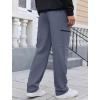 imageSILKWORLD Sweatpants for Men Zipper Cargo Pockets Joggers Open Bottom Casual Pants for Athletic Jogging Running WorkoutDark Grey