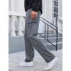 imageSILKWORLD Sweatpants for Men Zipper Cargo Pockets Joggers Open Bottom Casual Pants for Athletic Jogging Running WorkoutDark Heather Grey