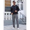 imageSILKWORLD Sweatpants for Men Zipper Cargo Pockets Joggers Open Bottom Casual Pants for Athletic Jogging Running WorkoutDark Heather Grey