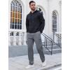 imageSILKWORLD Sweatpants for Men Zipper Cargo Pockets Joggers Open Bottom Casual Pants for Athletic Jogging Running WorkoutDark Heather Grey