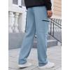 imageSILKWORLD Sweatpants for Men Zipper Cargo Pockets Joggers Open Bottom Casual Pants for Athletic Jogging Running WorkoutGrey Blue