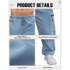 imageSILKWORLD Sweatpants for Men Zipper Cargo Pockets Joggers Open Bottom Casual Pants for Athletic Jogging Running WorkoutGrey Blue