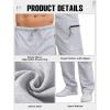 imageSILKWORLD Sweatpants for Men Zipper Cargo Pockets Joggers Open Bottom Casual Pants for Athletic Jogging Running WorkoutHeather Grey