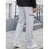 imageSILKWORLD Sweatpants for Men Zipper Cargo Pockets Joggers Open Bottom Casual Pants for Athletic Jogging Running WorkoutHeather Grey
