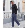 imageSILKWORLD Sweatpants for Men Zipper Cargo Pockets Joggers Open Bottom Casual Pants for Athletic Jogging Running WorkoutNavy