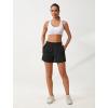 imageSILKWORLD Womens 2 in 1 Athletic Shorts with Zipper Pockets High Waist Workout Shorts for Gym Running1 Black
