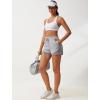 imageSILKWORLD Womens 2 in 1 Athletic Shorts with Zipper Pockets High Waist Workout Shorts for Gym Running2pack Blackgrey