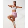 imageSILKWORLD Womens 2 in 1 Athletic Shorts with Zipper Pockets High Waist Workout Shorts for Gym Running2pack Blackpink