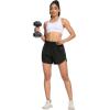 imageSILKWORLD Womens Running Shorts 3quot High Waisted Athletic Shorts for Gym Workout Yoga with Liner and Zipper PocketsBlack