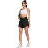 imageSILKWORLD Womens Running Shorts 3quot High Waisted Athletic Shorts for Gym Workout Yoga with Liner and Zipper PocketsBlack