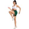 imageSILKWORLD Womens Running Shorts 3quot High Waisted Athletic Shorts for Gym Workout Yoga with Liner and Zipper PocketsDark Green