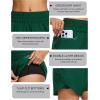 imageSILKWORLD Womens Running Shorts 3quot High Waisted Athletic Shorts for Gym Workout Yoga with Liner and Zipper PocketsDark Green