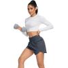 imageSILKWORLD Womens Running Shorts 3quot High Waisted Athletic Shorts for Gym Workout Yoga with Liner and Zipper PocketsDark Grey