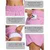 imageSILKWORLD Womens Running Shorts 3quot High Waisted Athletic Shorts for Gym Workout Yoga with Liner and Zipper PocketsPurple Pink