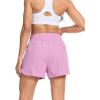 imageSILKWORLD Womens Running Shorts 3quot High Waisted Athletic Shorts for Gym Workout Yoga with Liner and Zipper PocketsPurple Pink