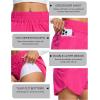 imageSILKWORLD Womens Running Shorts 3quot High Waisted Athletic Shorts for Gym Workout Yoga with Liner and Zipper PocketsRose