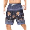 imageSILKWORLD Mens 9quot Swim Trunks Quick Dry Mens Bathing Suit Mesh Lining Board Shorts with PocketsOrange Coconut Tree