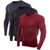 Crewneck_3 Pack: Black  Hemp Gray red