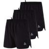 imageSILKWORLD Mens Running Stretch Quick Dry Shorts with Zipper PocketsPack of 23Black3 Pack of 3