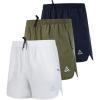 Deep Navy  Army Green  White (Pack of 3)
