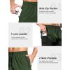 imageSILKWORLD Mens 2 in 1 Running Shorts 7quot Workout Gym Athletic Shorts Quick Dry Lightweight Training Shorts with PocketsArmy Green