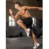imageSILKWORLD Mens 2 in 1 Running Shorts 7quot Workout Gym Athletic Shorts Quick Dry Lightweight Training Shorts with PocketsBlack