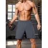 imageSILKWORLD Mens 2 in 1 Running Shorts 7quot Workout Gym Athletic Shorts Quick Dry Lightweight Training Shorts with PocketsDark Grey
